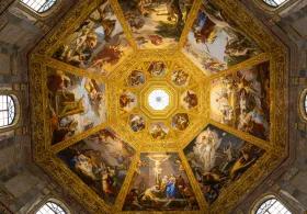 View of ceiling fresco from directly underneath