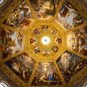 View of ceiling fresco from directly underneath