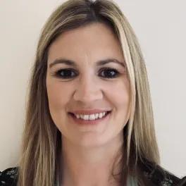 Laura Aston looking at camera